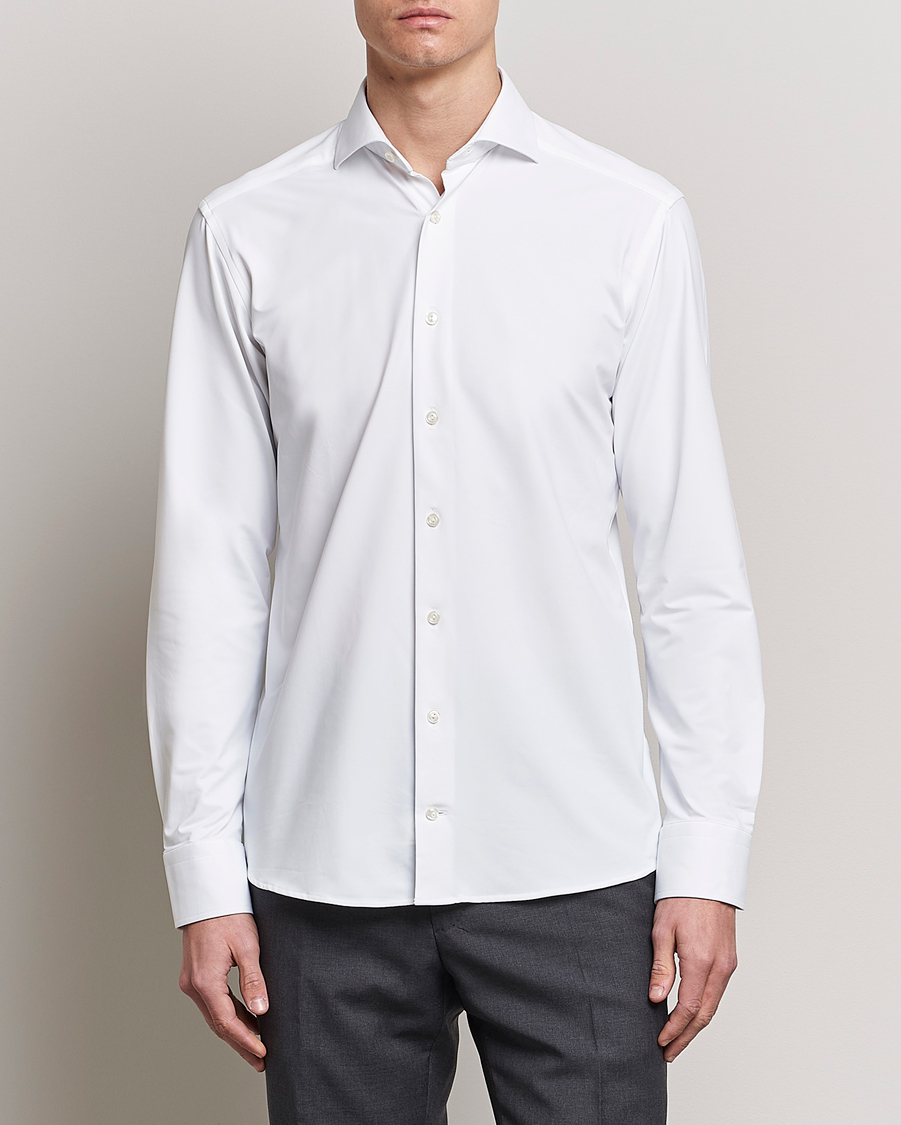 Homme | Chemises | Eton | Slim Fit Four Way Stretch Shirt White