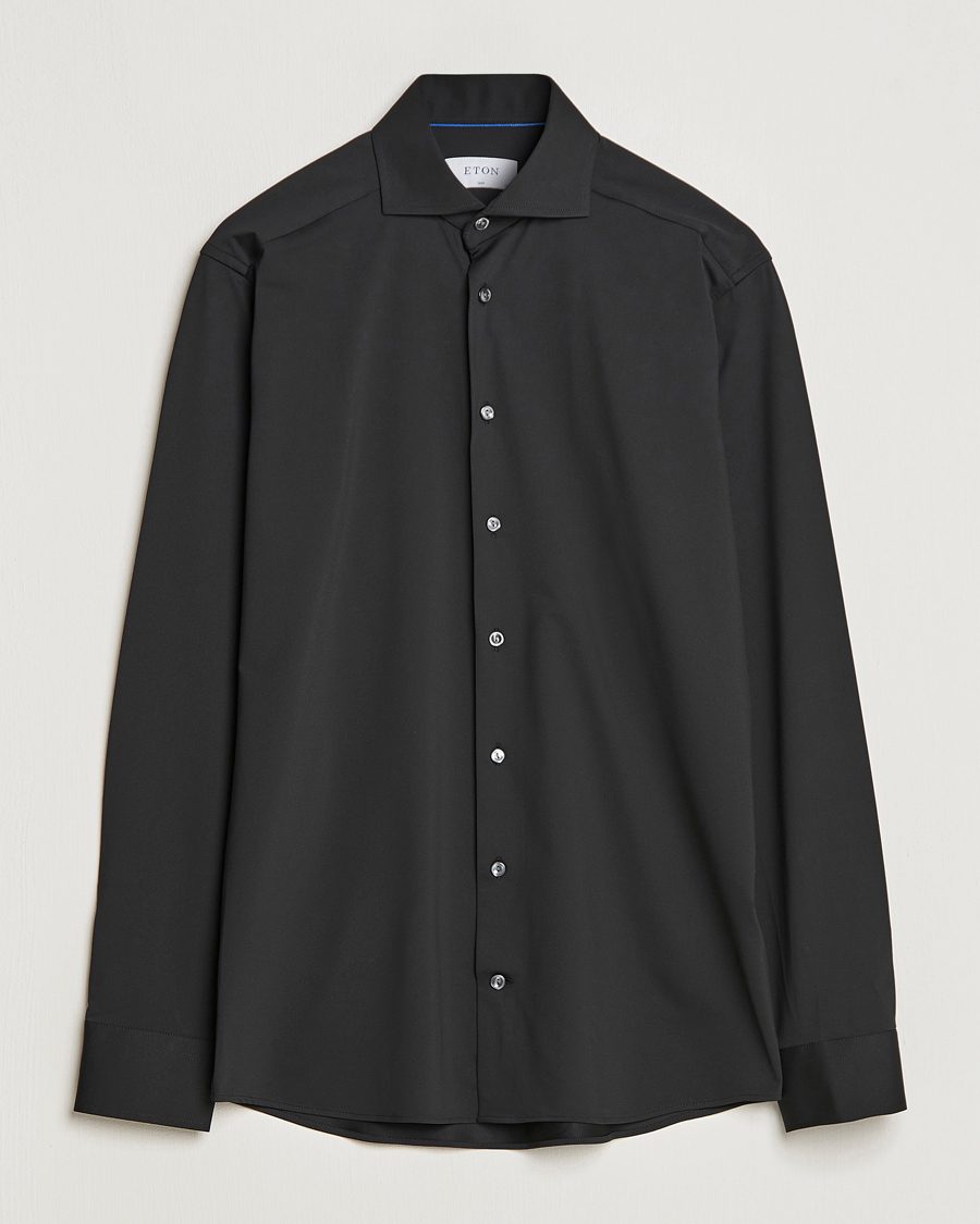 Homme | Chemises | Eton | Slim Fit Four Way Stretch Shirt Black