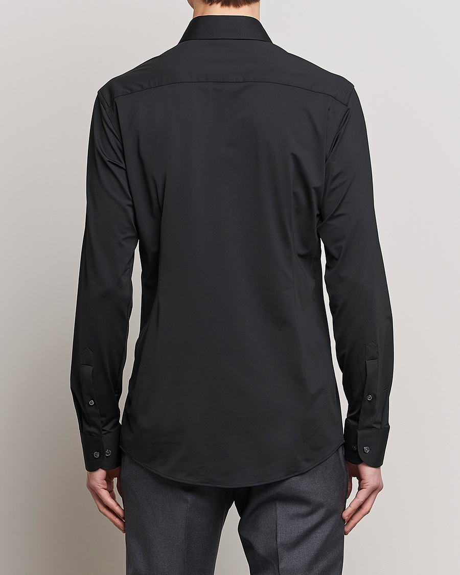 Homme | Chemises | Eton | Slim Fit Four Way Stretch Shirt Black