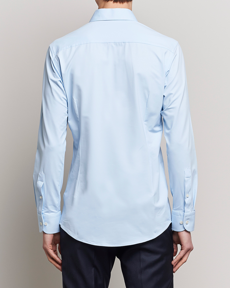 Homme | Chemises | Eton | Slim Fit Four Way Stretch Shirt Light Blue