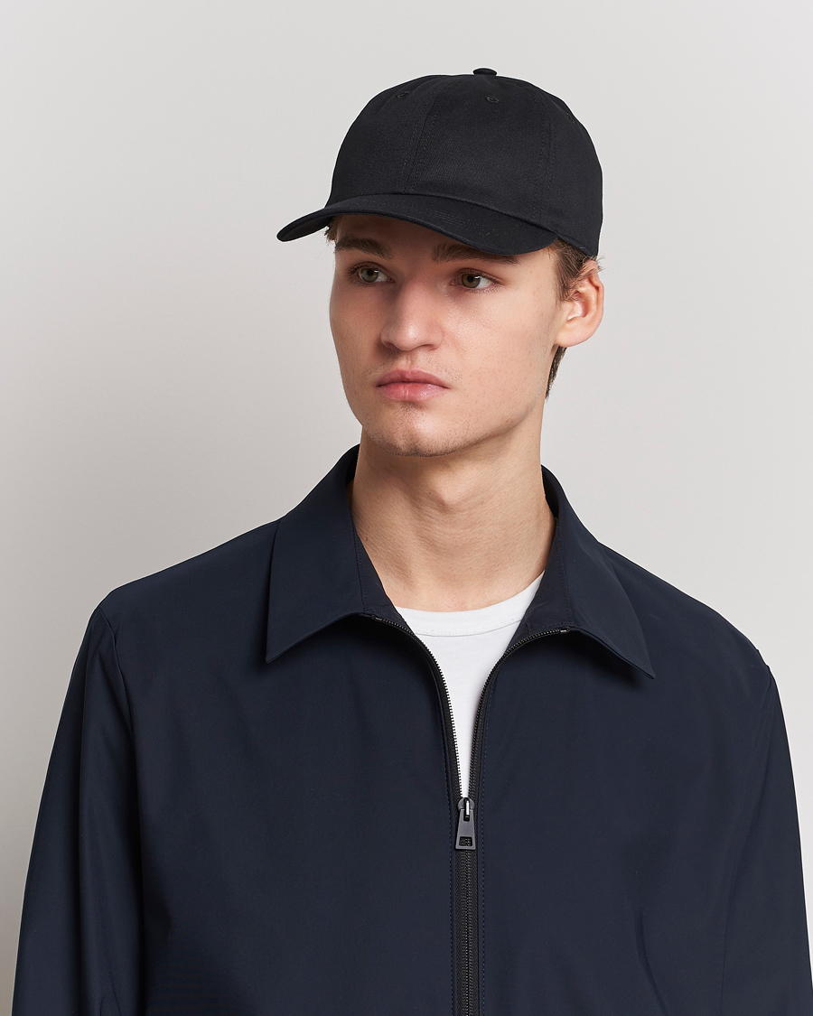 Homme | Eton Cotton Baseball Cap Black | Eton | Cotton Baseball Cap Black