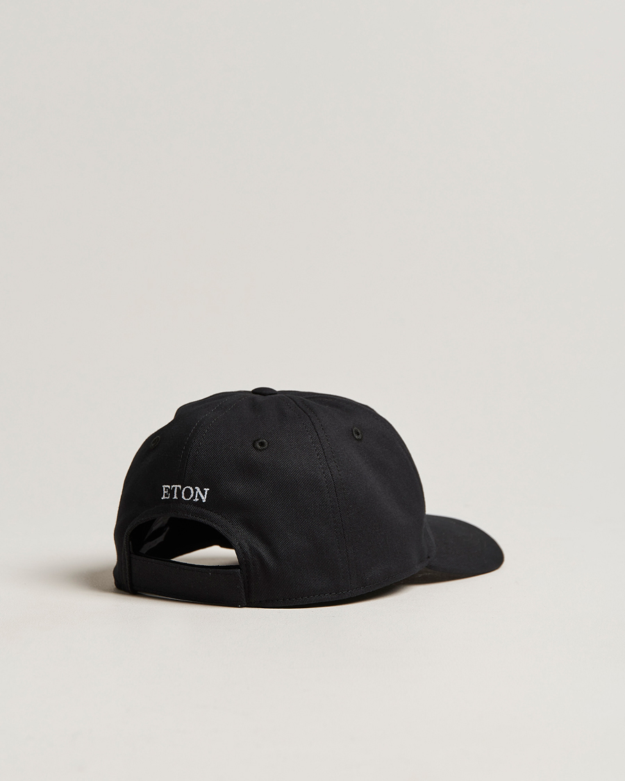 Homme | Eton Cotton Baseball Cap Black | Eton | Cotton Baseball Cap Black