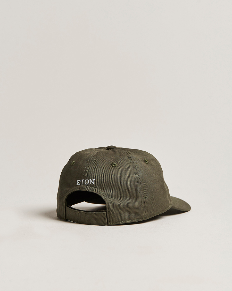 Homme | Eton Cotton Baseball Cap Green | Eton | Cotton Baseball Cap Green