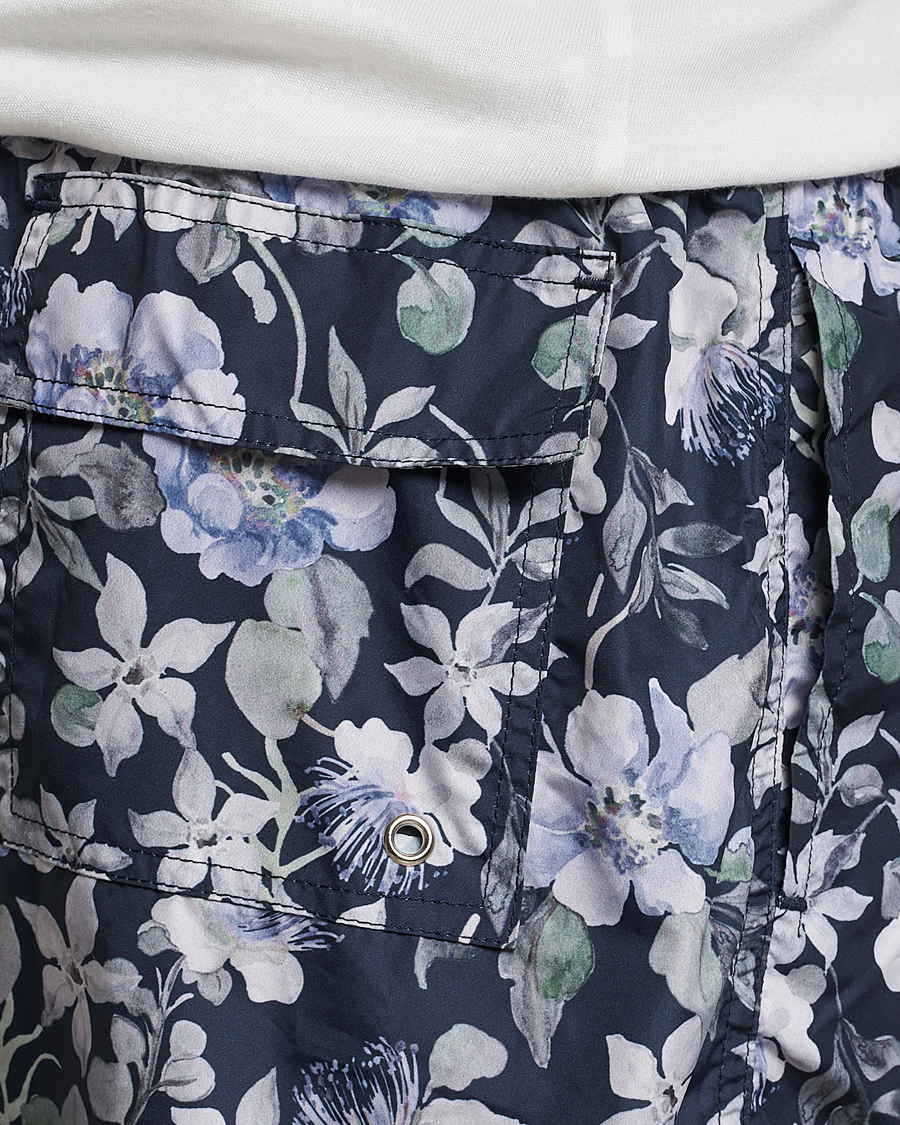 Homme | Maillots De Bain | Eton | Floral Swim Shorts Navy Blue