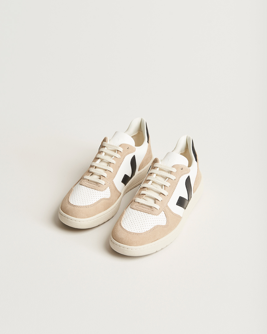 Homme | Veja V-10 Chromefree Leather Extra White/Black Sahara | Veja | V-10 Chromefree Leather Extra White/Black Sahara