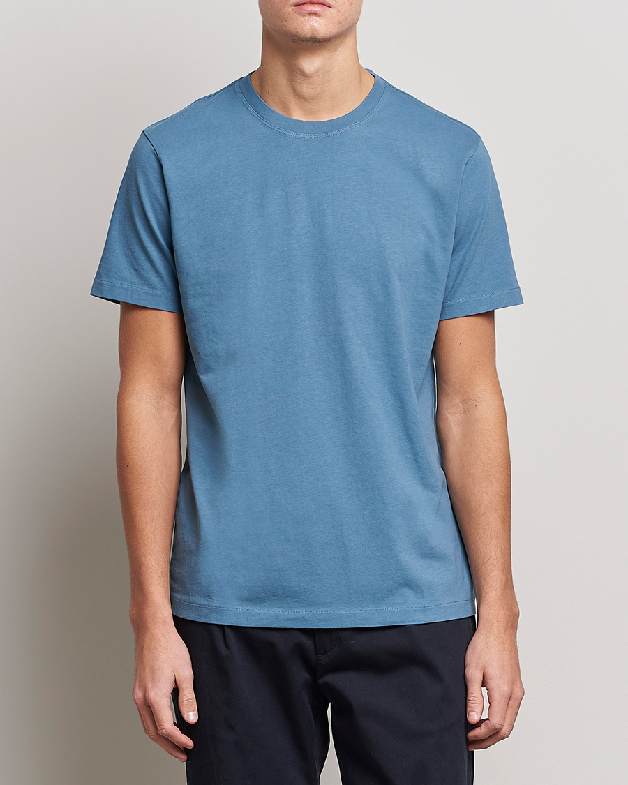 Homme | T-shirts | FRAME | Logo T-Shirt Grey Blue