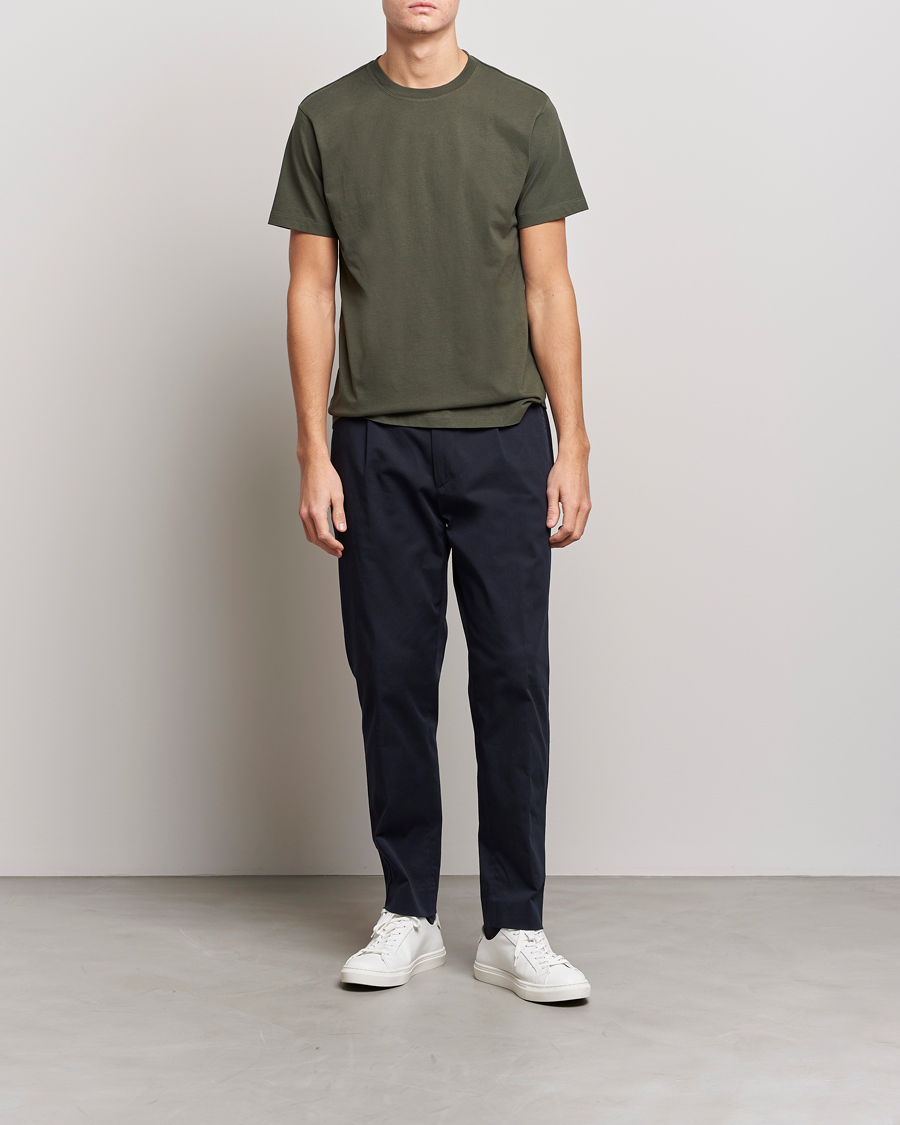 Homme | T-shirts | FRAME | Logo T-Shirt Olive Green
