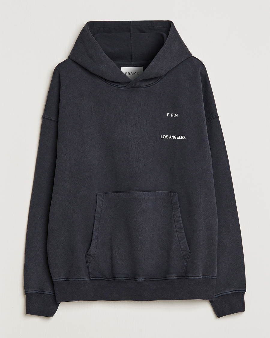 Homme | Pulls Et Tricots | FRAME | Faded Washed Coton Hoodie Black
