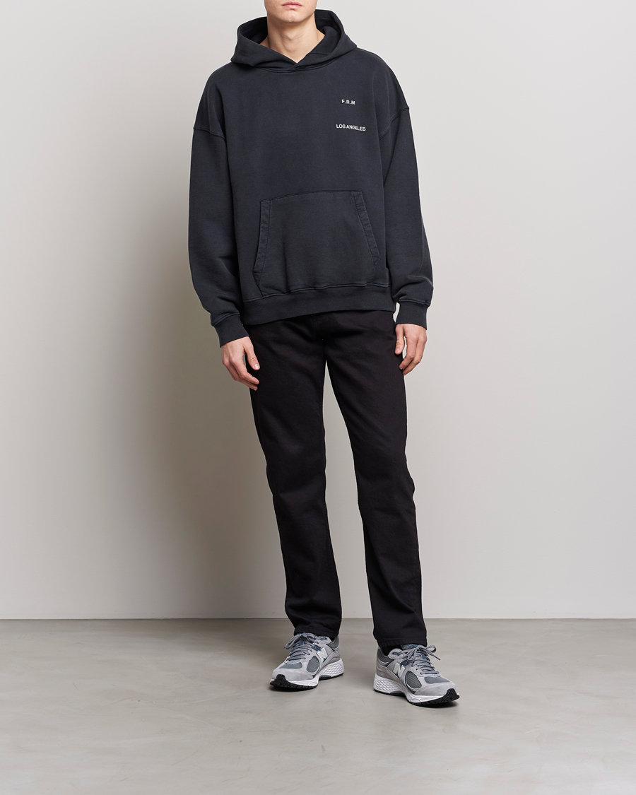 Homme | Pulls Et Tricots | FRAME | Faded Washed Coton Hoodie Black