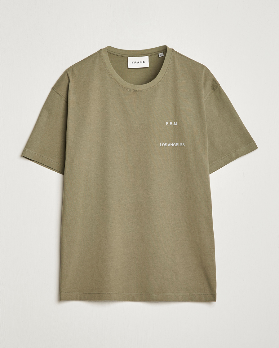 Homme | T-shirts | FRAME | Logo Print T-Shirt Old Green