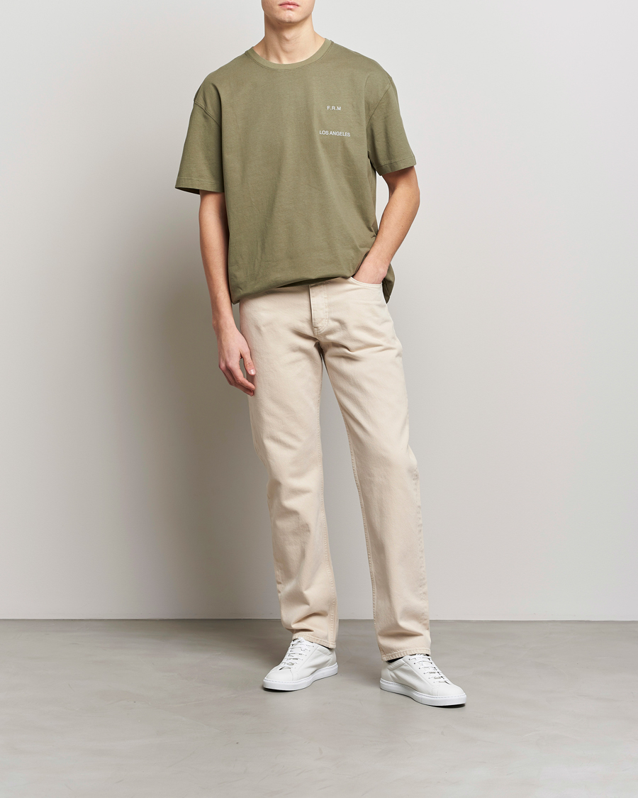 Homme | T-shirts | FRAME | Logo Print T-Shirt Old Green