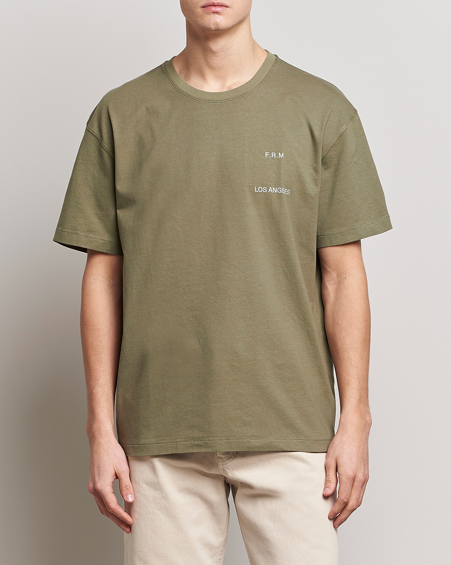 Homme | T-shirts | FRAME | Logo Print T-Shirt Old Green