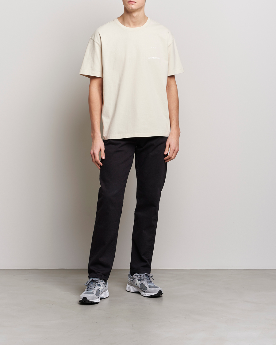 Homme | T-shirts | FRAME | Logo Print T-Shirt White Beige