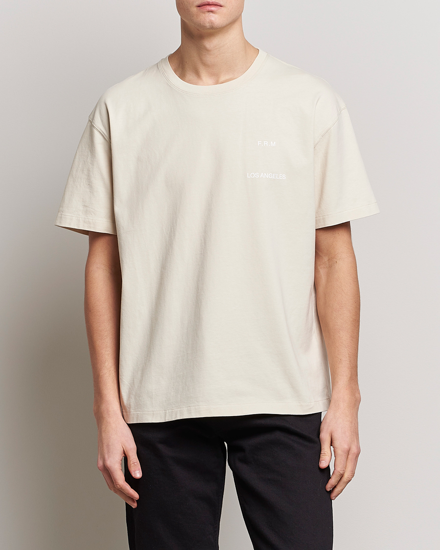 Homme | T-shirts | FRAME | Logo Print T-Shirt White Beige