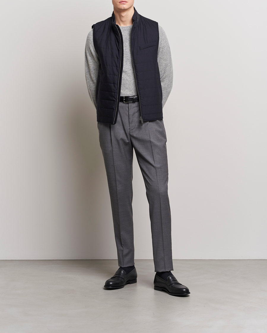 Homme | Gilets | Canali | Impeccabile Padded Gilet Navy