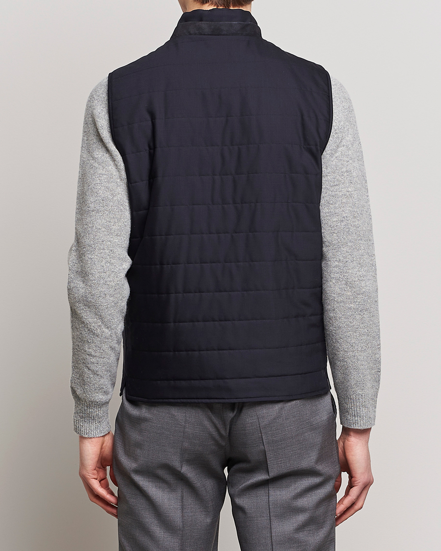 Homme | Gilets | Canali | Impeccabile Padded Gilet Navy