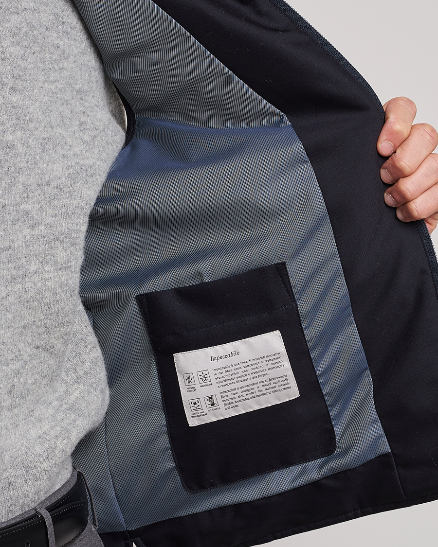 Homme | Gilets | Canali | Impeccabile Padded Gilet Navy