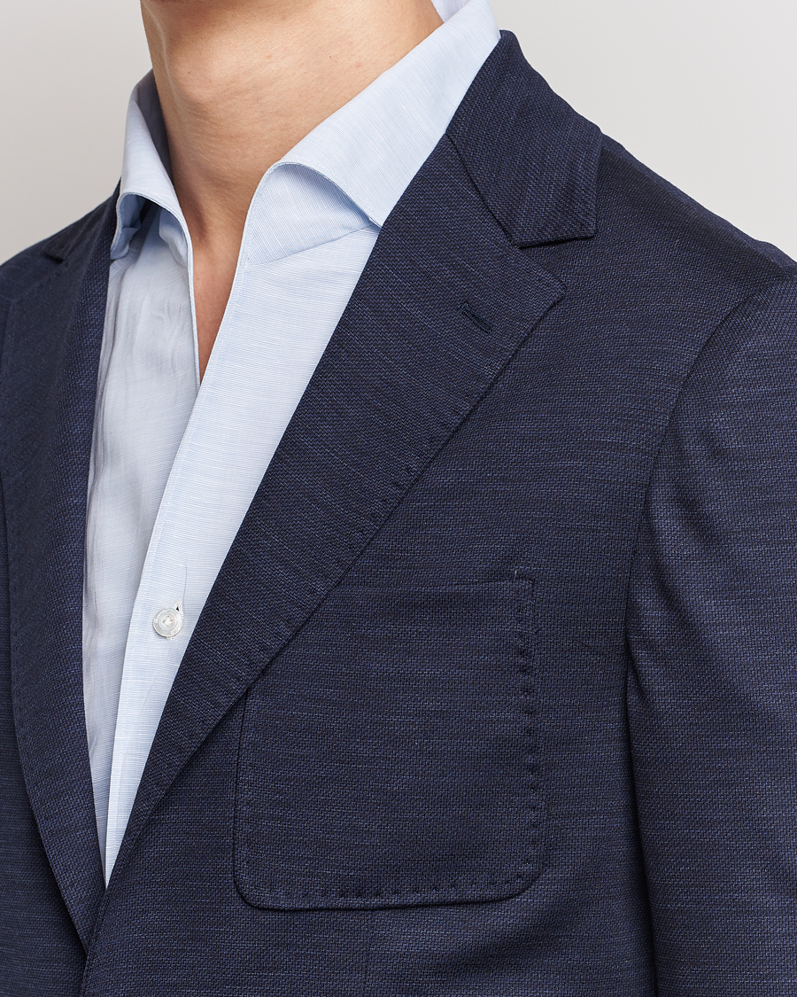 Homme | Blazers | Canali | Wool Jersey Blazer Navy