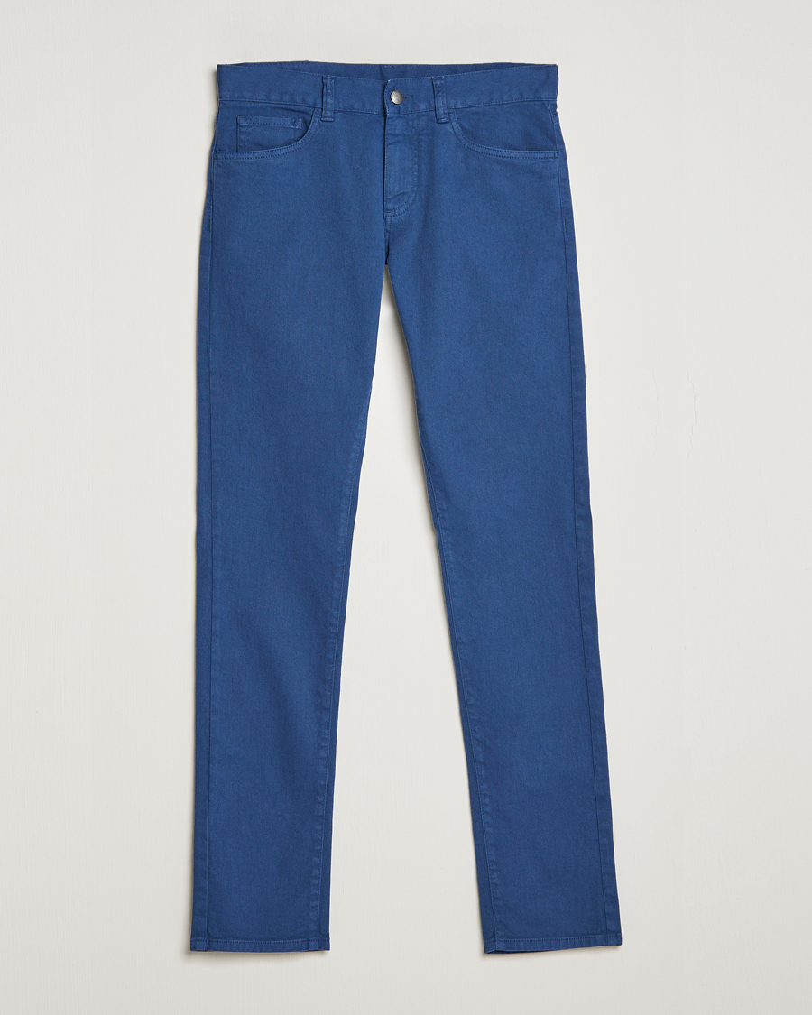 Homme | Pantalons | Canali | Slim Fit 5-Pocket Pants Dark Blue
