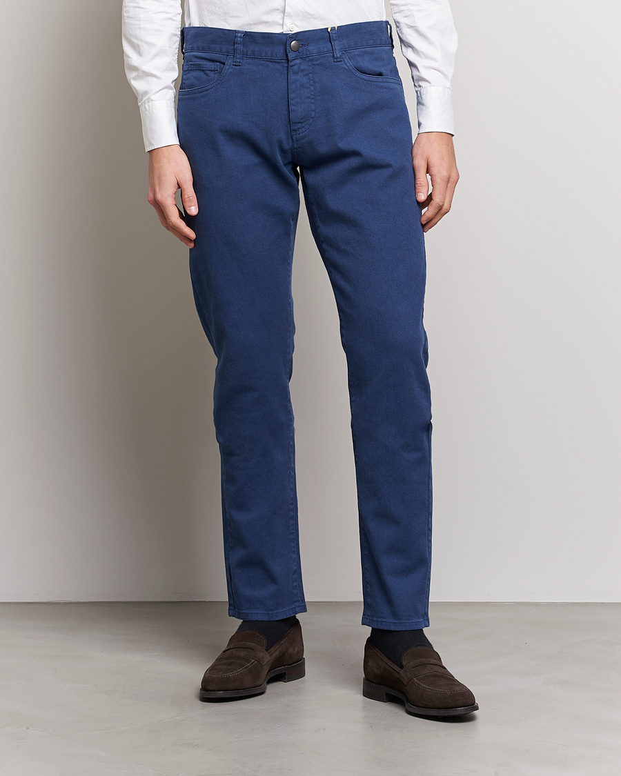 Homme | Pantalons | Canali | Slim Fit 5-Pocket Pants Dark Blue