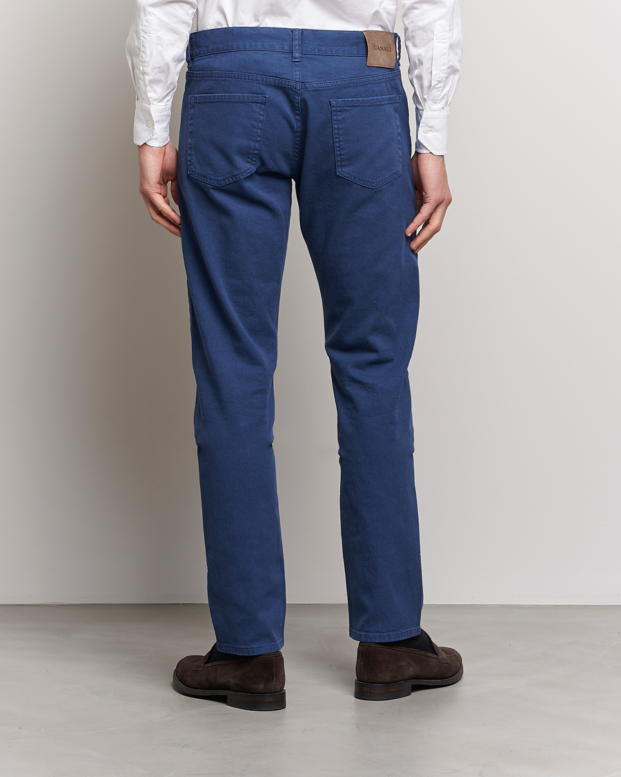 Homme | Pantalons | Canali | Slim Fit 5-Pocket Pants Dark Blue