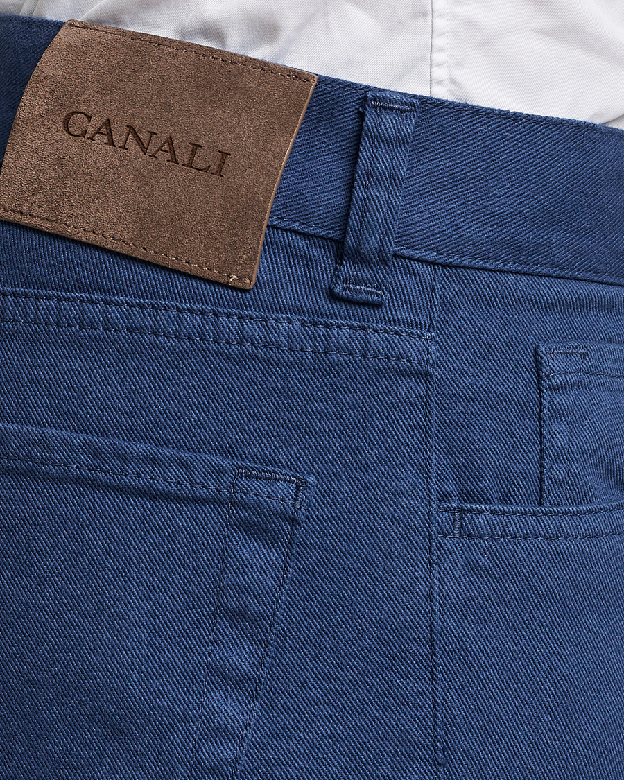 Homme | Pantalons | Canali | Slim Fit 5-Pocket Pants Dark Blue