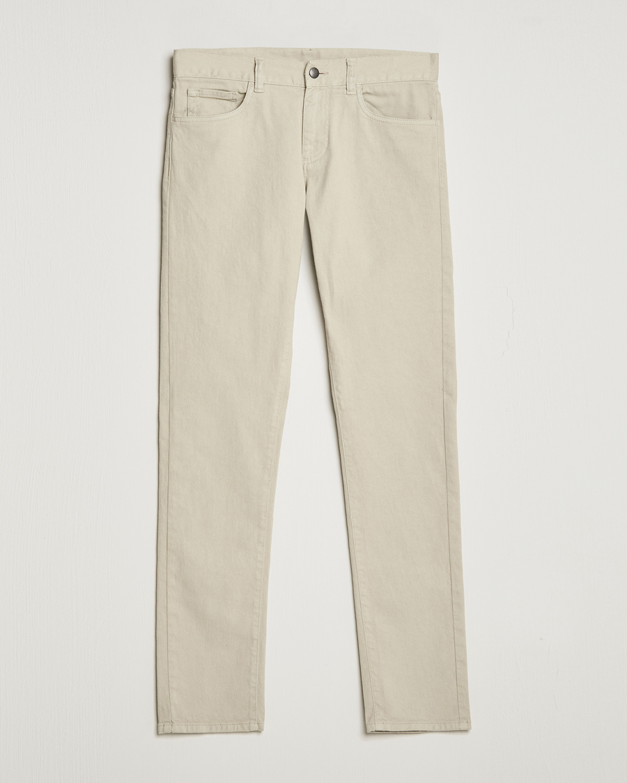 Homme | Pantalons | Canali | Slim Fit 5-Pocket Pants Beige