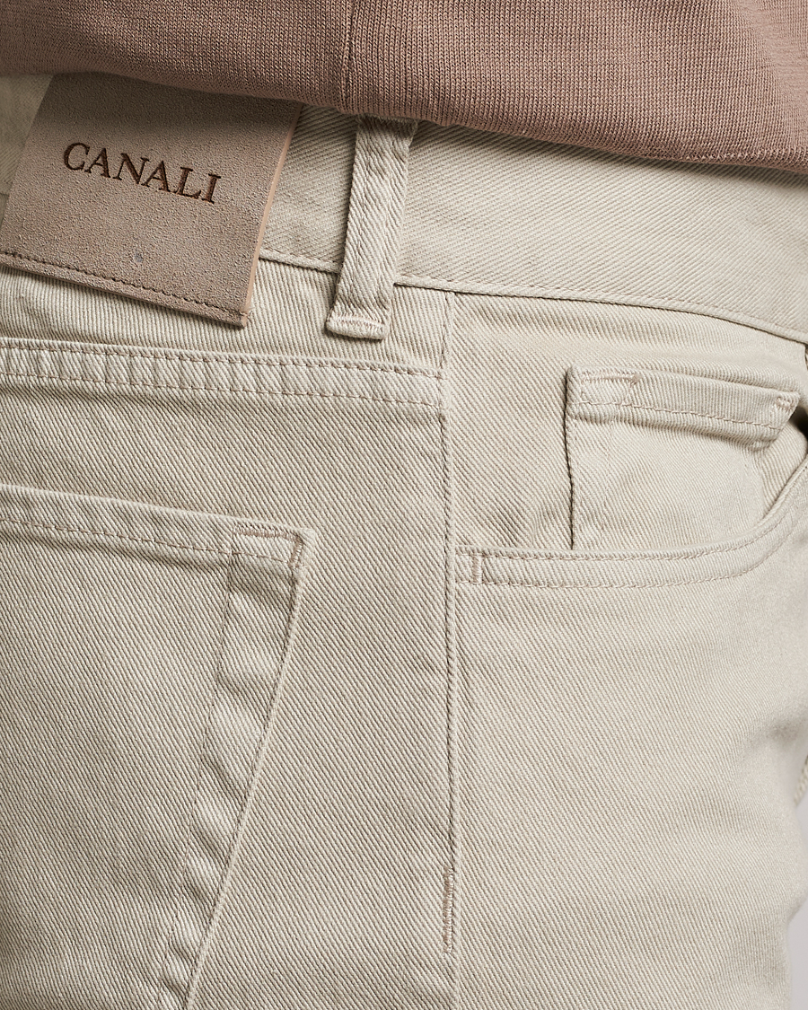 Homme | Pantalons | Canali | Slim Fit 5-Pocket Pants Beige