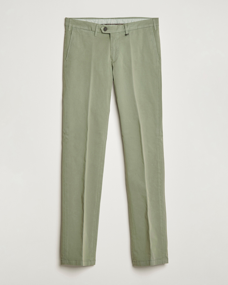 Homme | Pantalons | Canali | Cotton Stretch Chinos Sage