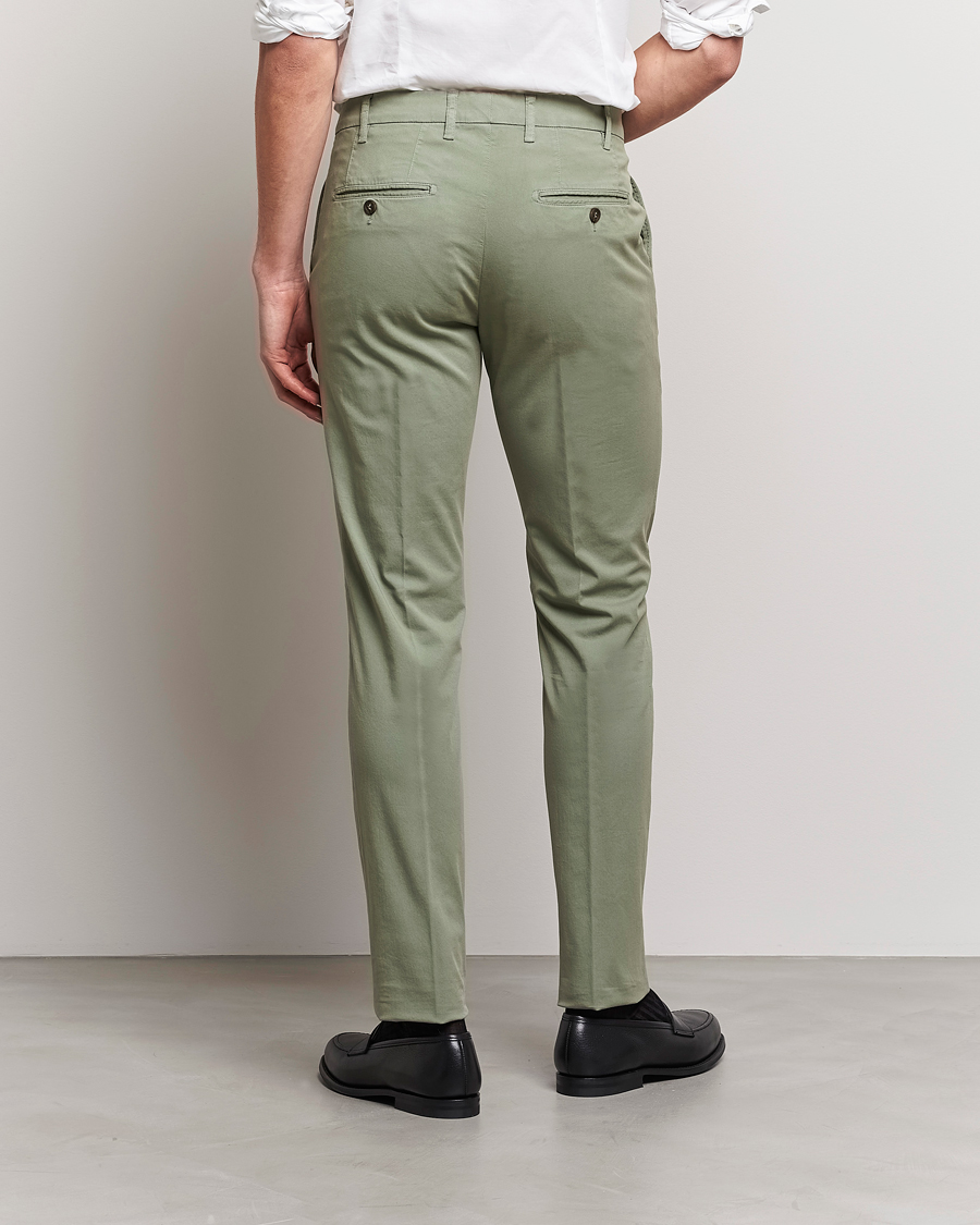 Homme | Pantalons | Canali | Cotton Stretch Chinos Sage