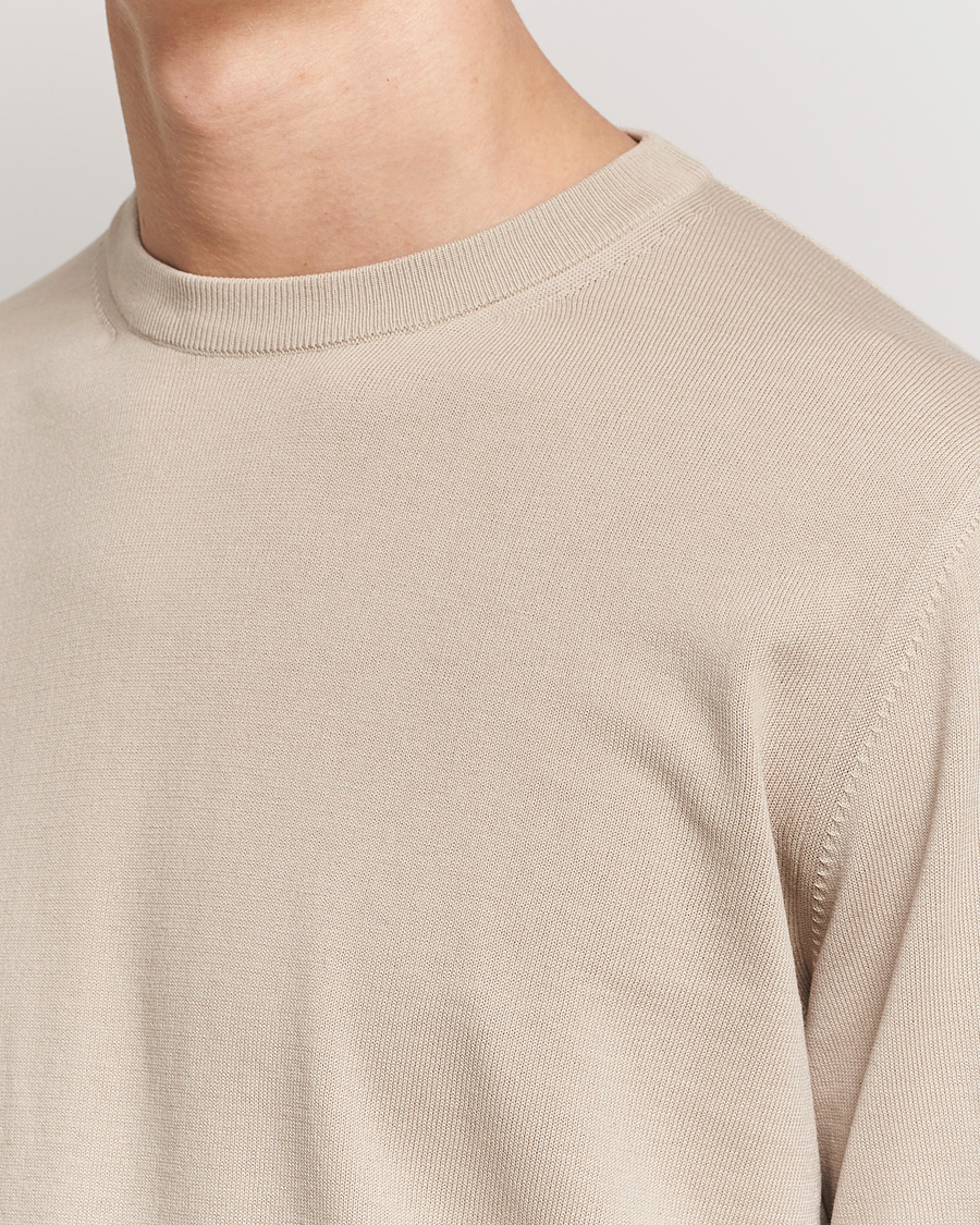Homme | Pulls Et Tricots | Canali | Cotton Crew Neck Pullover Beige
