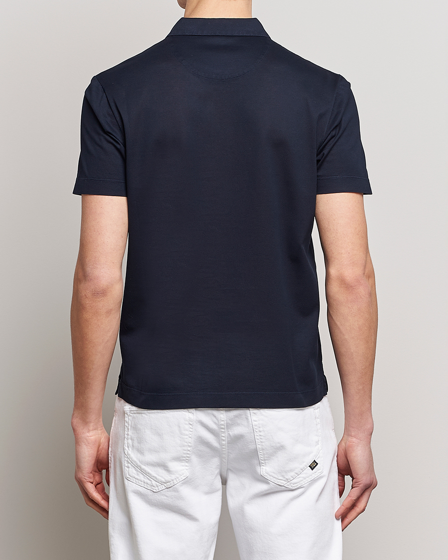 Homme | Polos | Canali | Short Sleeve Polo Pique Navy