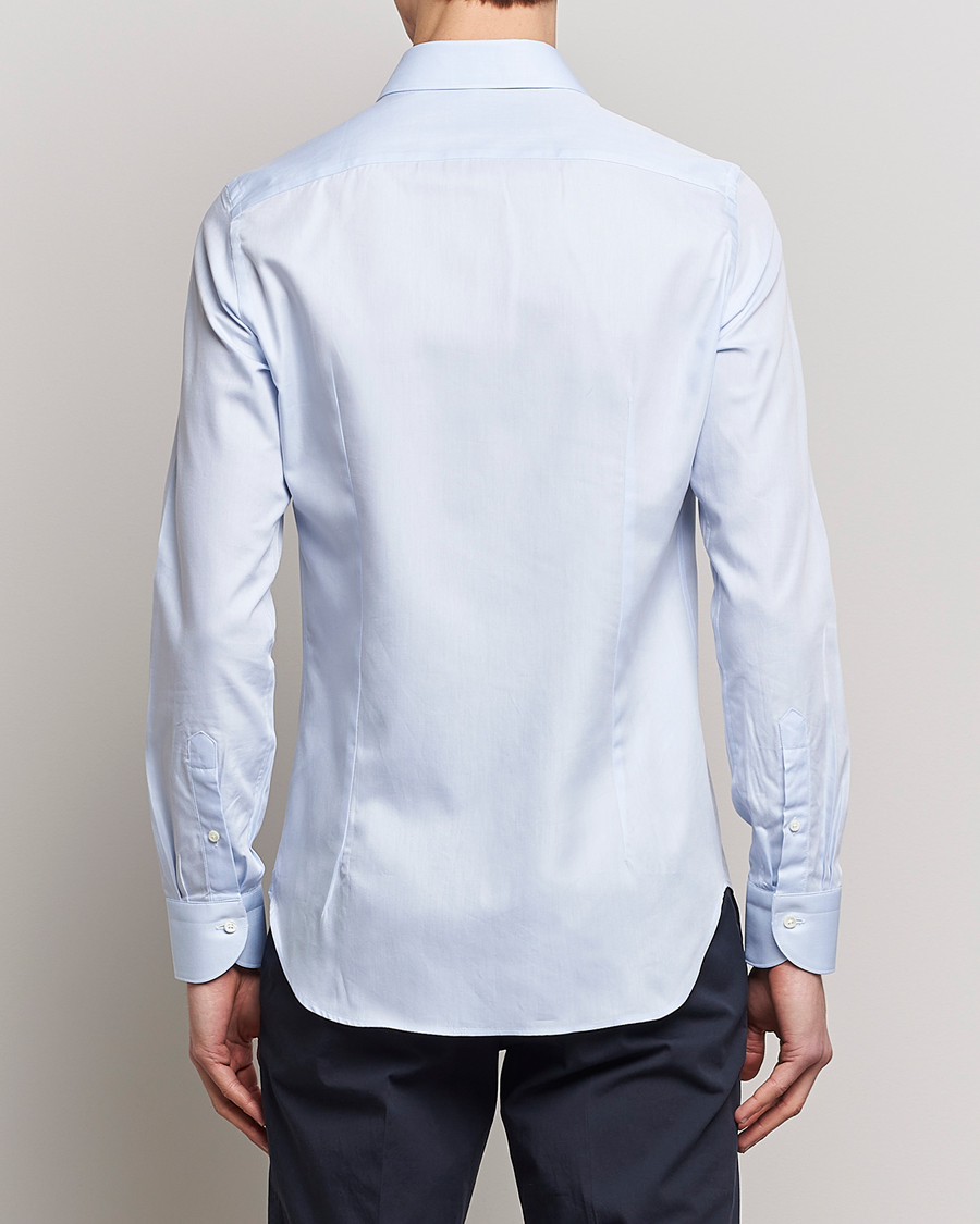 Homme | Chemises | Canali | Slim Fit Cotton Shirt Light Blue