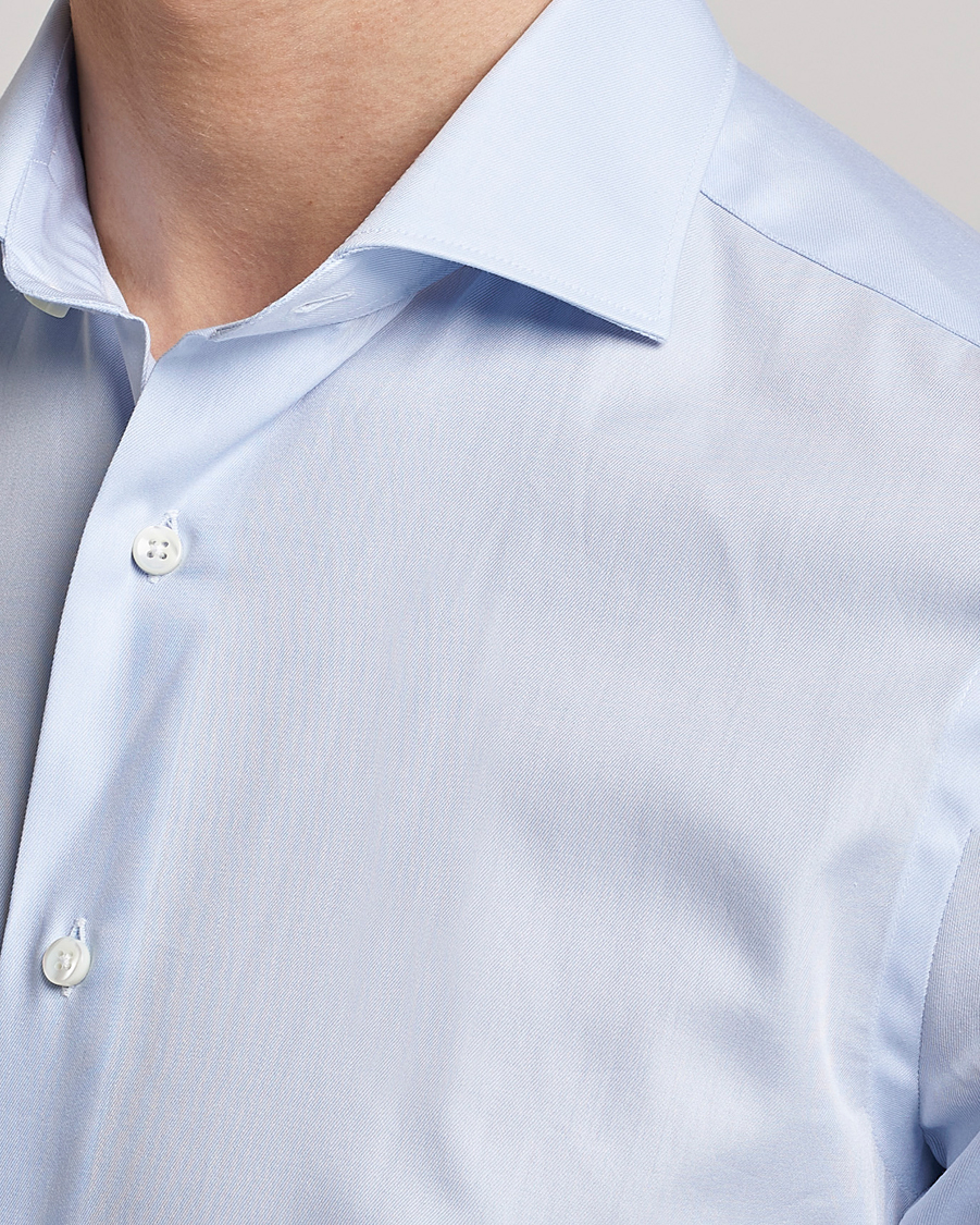 Homme | Chemises | Canali | Slim Fit Cotton Shirt Light Blue