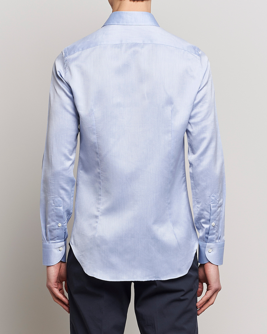 Homme | Chemises | Canali | Slim Fit Linen Shirt Light Blue