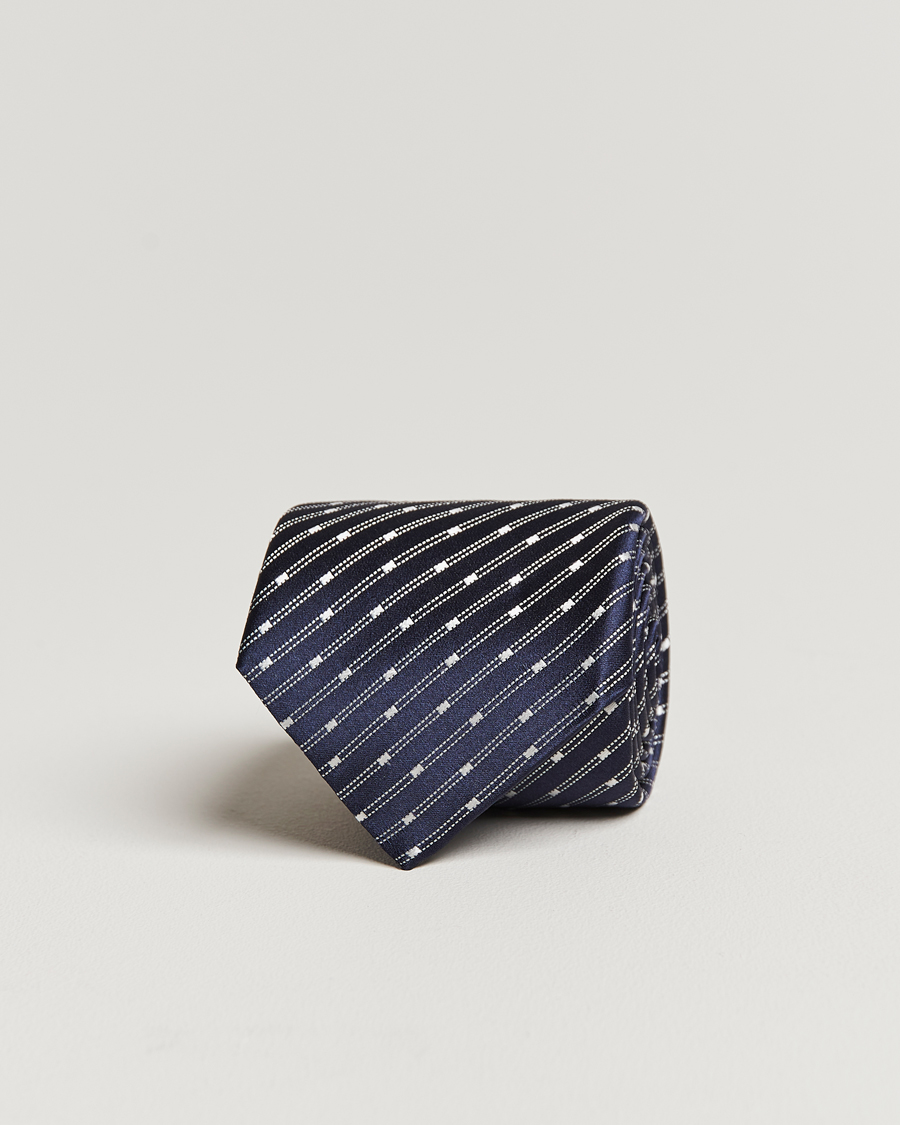 Homme | Canali Micro Jacquard Silk Tie Navy | Canali | Micro Jacquard Silk Tie Navy