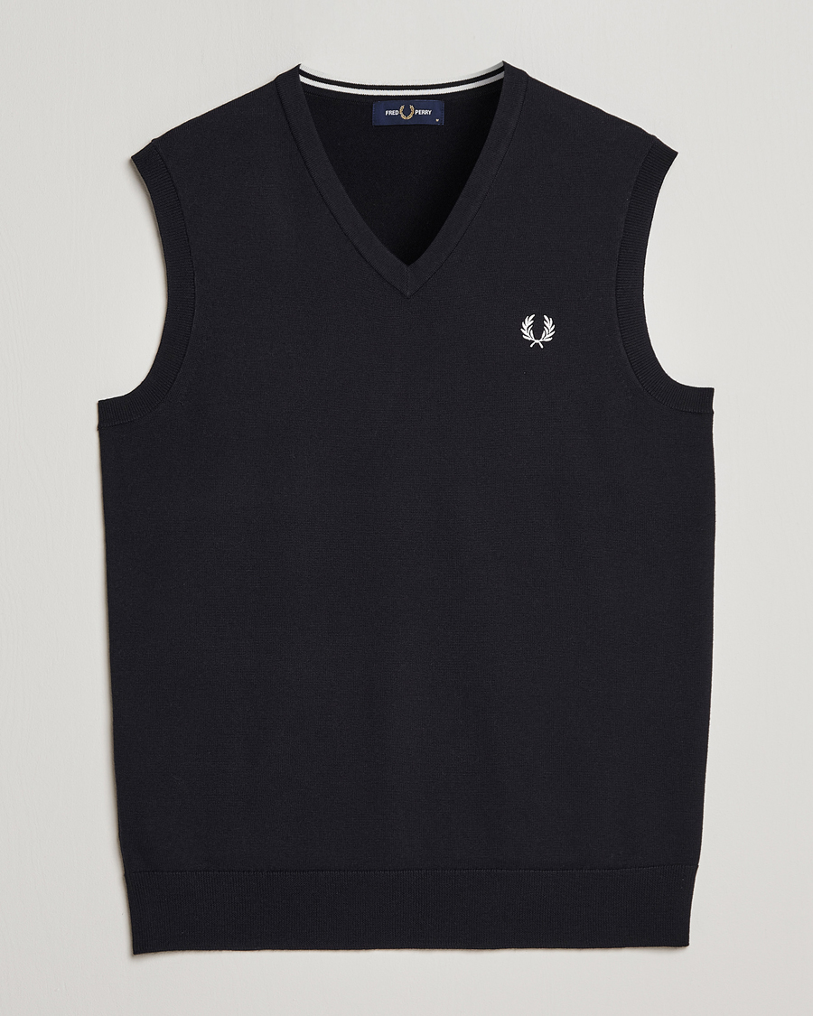 Homme | Pulls Et Tricots | Fred Perry | Classic V-Neck Tank Black
