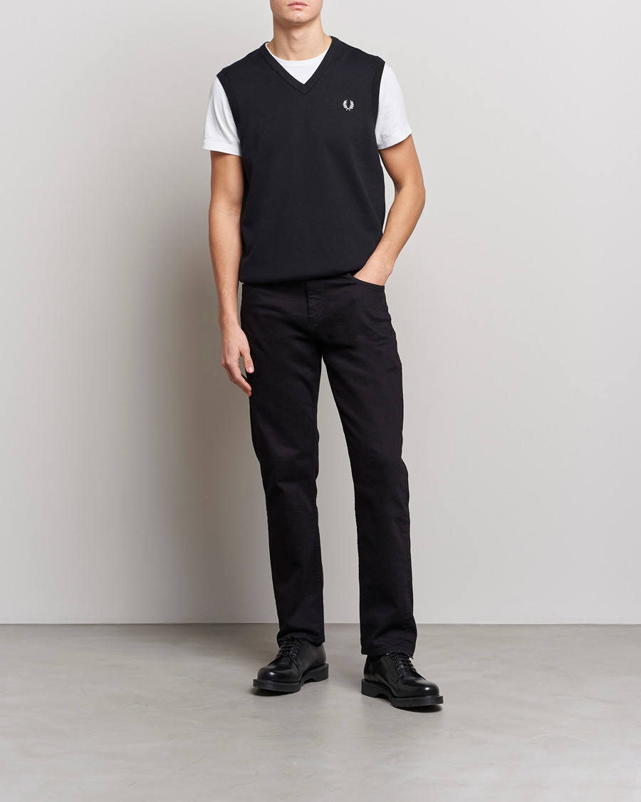 Homme | Pulls Et Tricots | Fred Perry | Classic V-Neck Tank Black