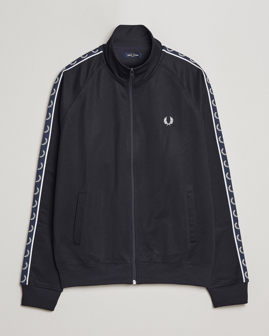 Homme | Pulls Et Tricots | Fred Perry | Taped Track Jacket Navy/White