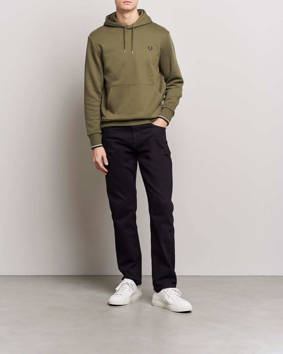Homme | Pulls Et Tricots | Fred Perry | Tipped Hooded Sweatshirt Unifrom Green