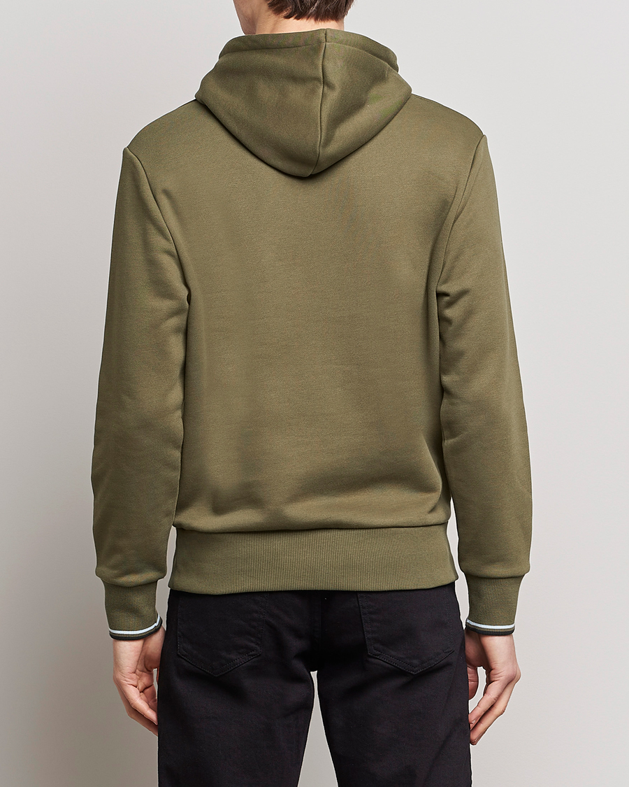 Homme | Pulls Et Tricots | Fred Perry | Tipped Hooded Sweatshirt Unifrom Green
