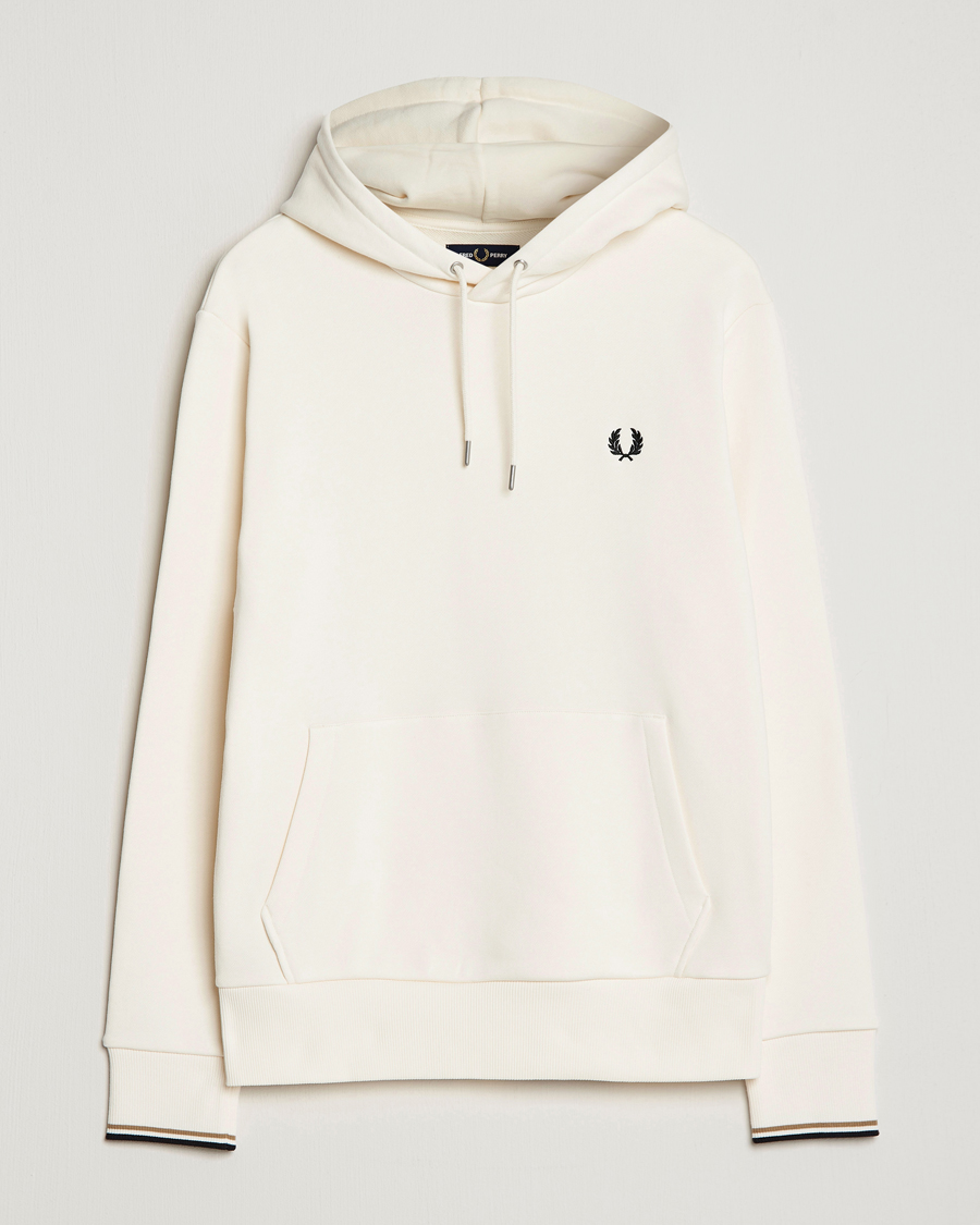 Homme | Pulls Et Tricots | Fred Perry | Tipped Hooded Sweatshirt Ecru