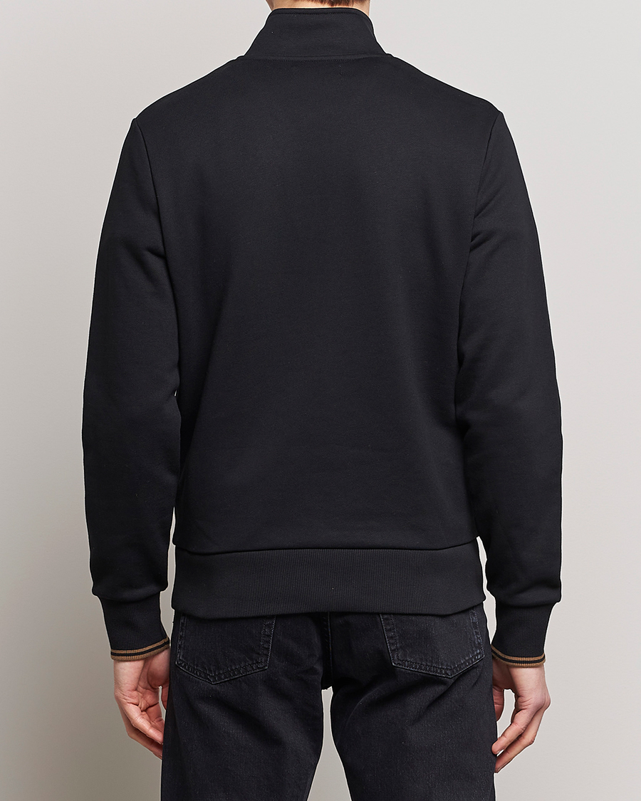 Homme | Pulls Et Tricots | Fred Perry | Half Zip Sweatshirt Black