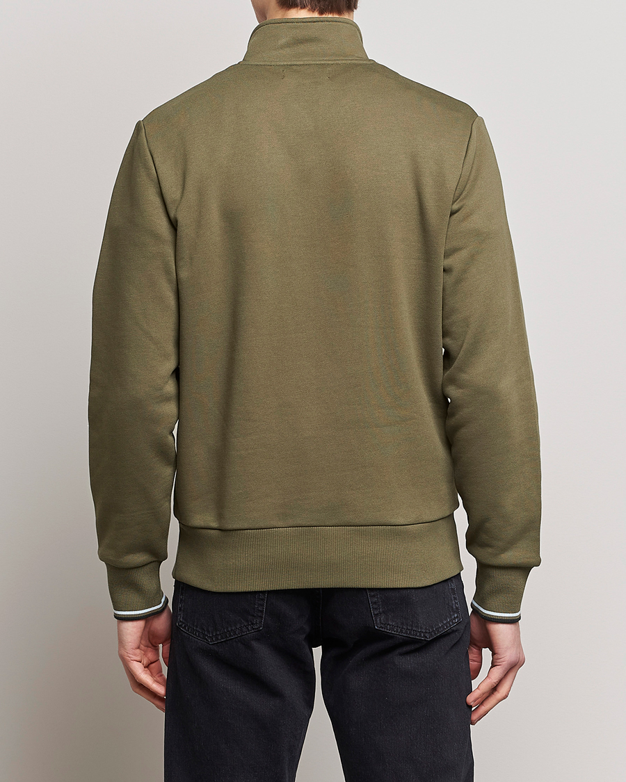 Homme | Pulls Et Tricots | Fred Perry | Half Zip Sweatshirt Uniform Green