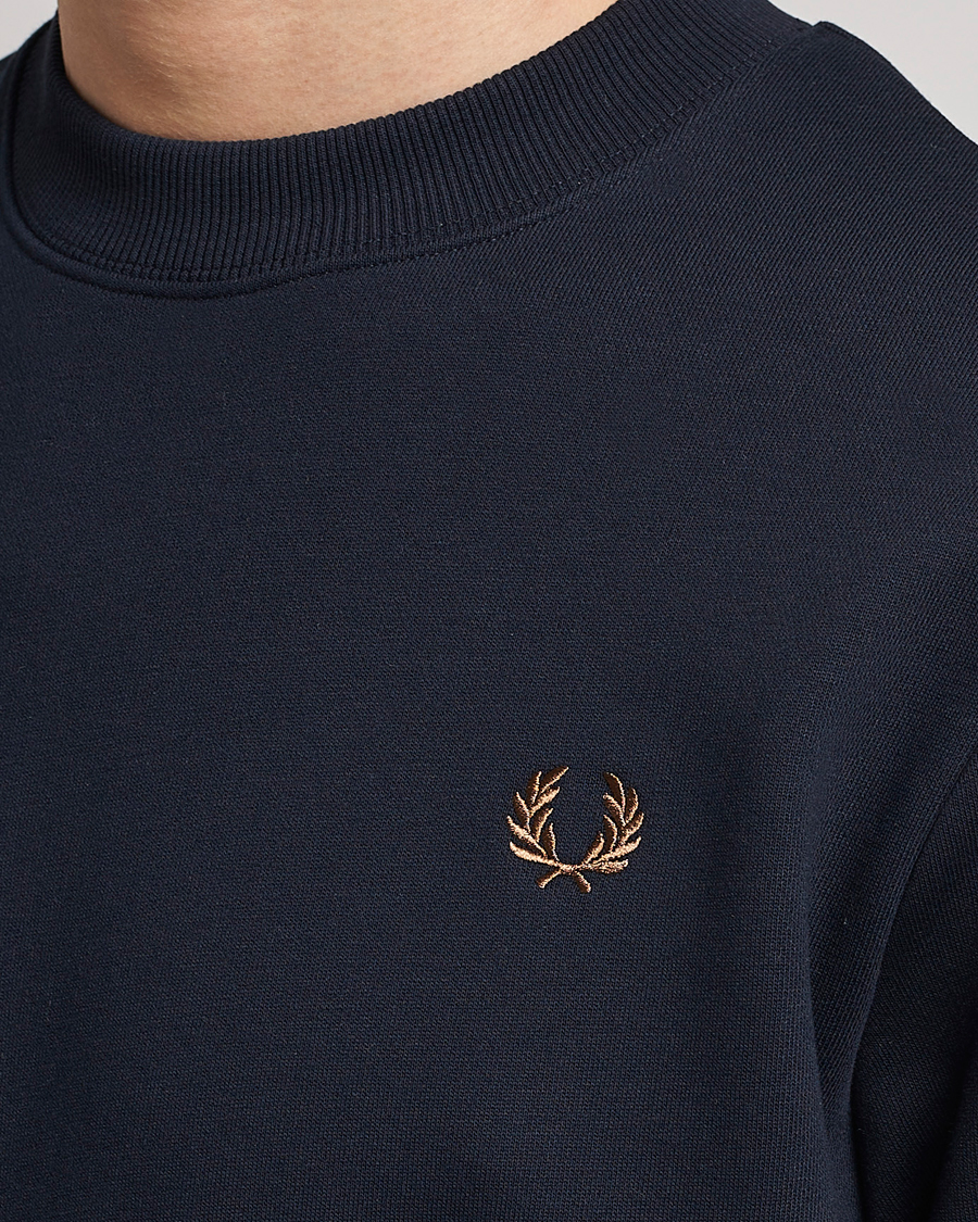 Homme | Pulls Et Tricots | Fred Perry | Crew Neck Sweatshirt Navy