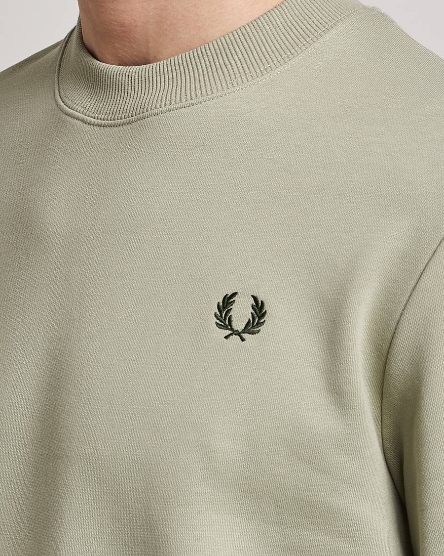 Homme | Pulls Et Tricots | Fred Perry | Crew Neck Sweatshirt Sea Gras