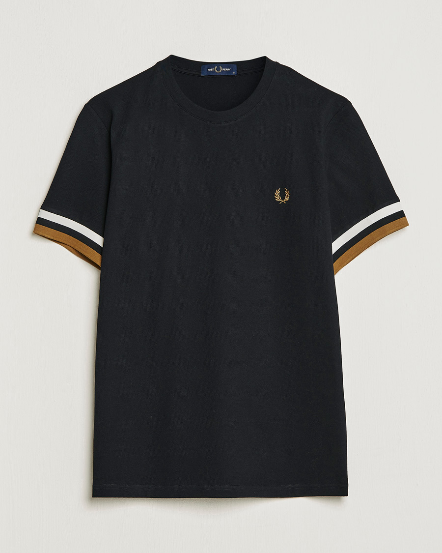 Homme | T-shirts | Fred Perry | Boled Tipped Pique T-Shirt Black