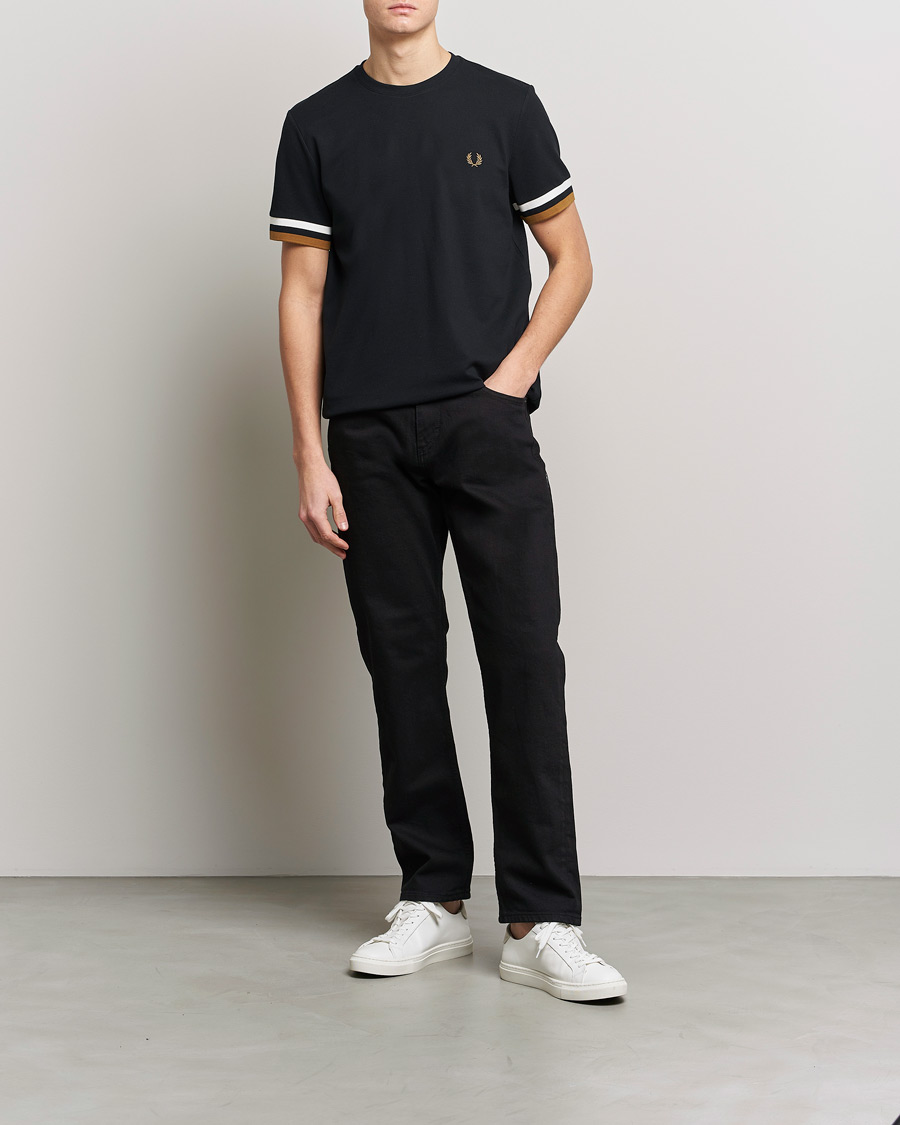 Homme | T-shirts | Fred Perry | Boled Tipped Pique T-Shirt Black