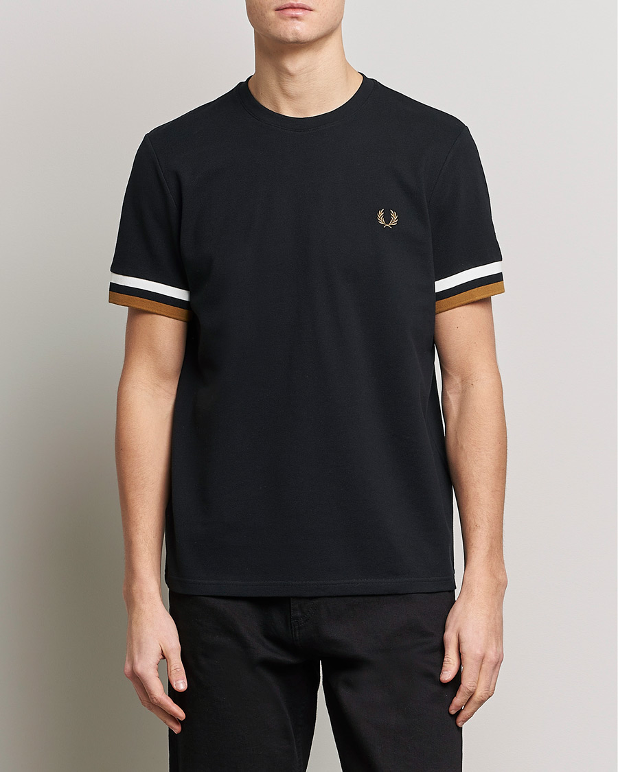 Homme | T-shirts | Fred Perry | Boled Tipped Pique T-Shirt Black