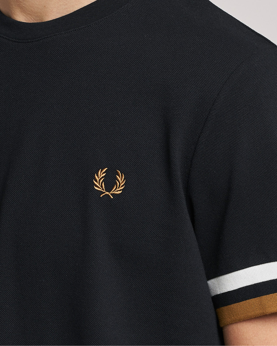 Homme | T-shirts | Fred Perry | Boled Tipped Pique T-Shirt Black